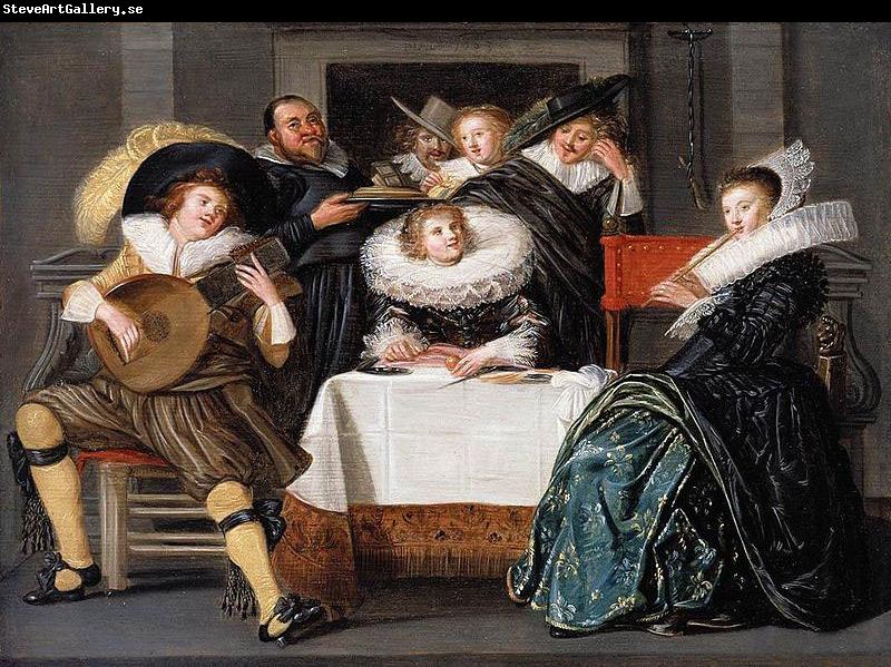 Dirck Hals A Merry Company Making Music